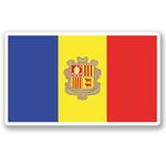 2 x 10cm Andorra Flag Vinyl Sticker Bike Laptop Car Travel Luggage Tag Ski #5305 (10cm Wide x 6cm Tall)