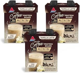 Atkins Iced Coffee Vanilla Latte Protein Shake, 15g Protein, Low Glycemic, 4g Net Carb, 1g Sugar, Keto Friendly