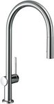 hansgrohe Talis N Chrome High Arc Kitchen Faucet, Kitchen Faucets with Pull Down Sprayer, Faucet for Kitchen Sink, Magnetic Docking Spray Head, Chrome 72800001
