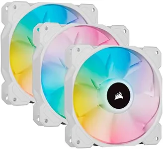 CORSAIR iCUE SP120 RGB ELITE Performance 120mm PWM Triple Fan Kit with iCUE Lighting Node CORE - White