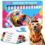 Washable Dog Hair Dye Paint Temporary Pet Fur Markers Dog Safe Hair Color Crayons for Small to Large Boy & Girl Puppy Stuff Accessories, Funny Birthday Gifts to Dog & Cat Lovers (14Pcs)