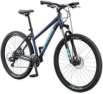 Mongoose Switchback Sport Adult Mountain Bike, 8 Speeds, 27.5-inch Wheels, Womens Aluminum Medium Frame, Navy