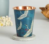 India Circus by Krsnaa Mehta Legend of The Cranes Copper Tumbler | for Drinking Serving Water | Dining Essential Tableware | Reusable and Durable | 400 mL