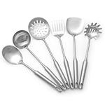 Aiminjey 304 Stainless Steel Kitchen Utensils Set 6 Pcs Cooking Utensil, Spatula, Soup spoon, Leaking shovel, Kitchen Tools Set