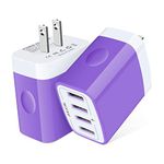 USB Wall Charger, Charging Block Cube, Ailkin 2-Pack 4.8A/5V 4 Port USB Plug Power Travel Brick Adapter Compatible with iPhone 12/11/ Mini/Pro Max, XR/XS/X 8/7/6, Samsung, Moto, Kindle, Android Phone