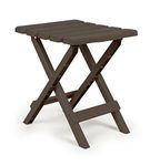 Camco Adirondack Portable Outdoor Folding Side Table, Perfect For The Beach, Camping, Picnics, Cookouts and More, Weatherproof and Rust Resistant - Mocha (51882) , Brown