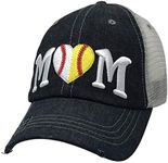 Cocomo Soul Womens Ball Mom Hat | Baseball/Softball Mom Hat | Baseball Softball Mom Cap | Baseball MOM Hat | Softball MOM Hat | 404 Dark Grey