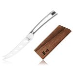 Cangshan TN1 Series 1021882 Swedish Sandvik 14C28N Steel Forged 5-Inch Tomato/Cheese Knife and Wood Sheath Set