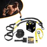 Freshdcart Unisex Suspension Body Trainer Exercise Kit Band with Door Anchor and Wall Mount Portable Set for Home Gym Workouts (Multi-Colour)