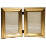 Lawrence Frames 4x6 Hinged Double Sutter Burnished Gold Picture Frame, 4 x 6 Dual