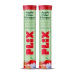 PLIX - THE PLANT FIX Probiotics+ Apple Cider Vinegar Effervescent Tablets | Supports Digestion, Improves Gut Health & Metabolism | With 10bn CFU | 15 Tablets, Pack of 2 | For Men & Women