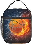 Cool Basketball Ball Lunch Bag For Men Boys Insulated Lunch Box Reusable Lunchbox Waterproof Portable Lunch Tote