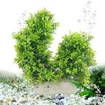 Jainsons Large Aquarium Plants Artificial Plastic Plants Decoration Ornaments Safe for Betta Clownfish Cichlid Guppy Glofish Tank Decoration All Fish | Green 8 Inch Tall Plant