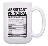 Assistant Principal Gifts Assistant Principal Nutritional Facts Mug Best Principal Gifts for Women or Men Assistant Principal Cup Vice Principal Mug Gift 15-oz Coffee Mug Tea Cup 15 oz White