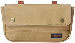 TOURBON Vintage Canvas Bike Panniers Bicycle Handlebar Bag (Khaki)