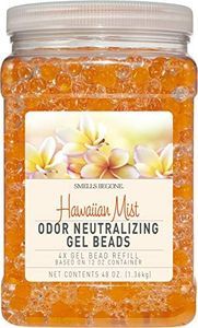 SMELLS BEGONE 48 oz Odor Eliminator Gel Bead Refill - Eliminates Odors from Bathrooms, Cars, Boats, RVs & Pet Areas - Air Freshener - Made with Essential Oils - Hawaiian Mist Scent