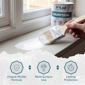 Polar Damp Seal Paint 500ml White – Mould Resistant Primer & Topcoat, Matt Finish