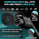 EVIQO EV Charger Level 2-48 Amp Level 2 EV Charger, 240V J1772 Charger Hardwired, EV Chargers for Home Level 2, EV Level 2 Charger, Electric Car Charger Level 2, EVSE EV Charging Station 25' Cord