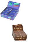 A.K.TRADERS Brown OCB King Size Rolling Paper Pack of 50 Full Box (1600 Leaves) + Full Roach Book Pad Box