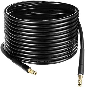 YORKING 15m Pressure Washer Hose High Pressure Hose for Karcher K Series Pressure Washer K2 K3 K4 K5 K7 Click Type Plug Quick Karcher Hose Connector