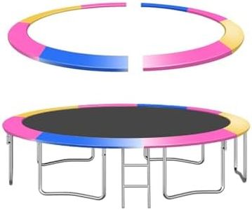 LeffEase Trampoline Pad, Fits 12FT/14FT Frames for Choose,Trampoline Spring Cover, No Holes for Pole,Waterproof Trampoline Accessories Spring Pad, Standard Size Round Replacement Safety Pad.