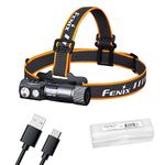 Fenix HM71R Headlamp, 2700 Lumen Super Bright USB-C Rechargeable Spot Light Flood Light L-Shape 90 Degree Right Angle Flashlight Industrial Grade with White and Red LEDs and LumenTac Organizer