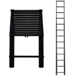 Telesteps 1600ET Tactical Telescoping Ladder – 12.5 ft Extension, 16 ft Reach, 300 lb Type 1A, Bi-Directional Climb, Black Anodized, One-Touch, Military-Grade Aluminum