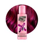 Crazy Color Vibrant Cyclamen Semi-Permanent Hair Dye. Highly Pigmented Cerise Conditioning & Oil Nourishing Vegan Formula | No Bleach or Ammonia | 100ml