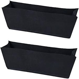 Non-Woven Fabric Plant Grow Bags Replacement Coco Liner 30 inch Window Basket,Trough Shaped Wall and Deck Mounted Planters Pack of 2