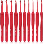 Coopay Red Crochet Hooks Ergonomic 