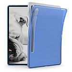 kwmobile Case Compatible with Samsung Galaxy Tab S8 / Galaxy Tab S7 Case - Soft TPU Back Protector Cover for Tablet - Blue/Transparent