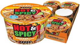 Nissin Hot & Spicy Ramen Noodle Soup, Chicken, 3.32 Ounce (Pack of 6)