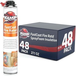 Kraken Bond Fastcoat Fire Rated Spray Foam Insulation (48x27.1 oz.) Closed Cell Expanding Polyurethane Foam - Heat and Acoustic Insulation, Gun & Cleaner Not Includes, 960 Board Ft, 48 Pack