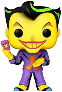 Funko POP! Heroes - Batman Animated #370 THE JOKER BLACK LIGHT GLOWcon PROTECTOR BOX Figure in Vinile, Multicolore, 9 cm