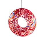 Sienna Glass Hanging Bird Feeder - Red/Orange