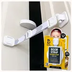 Door Buddy Baby Proof Door Lock Plus Foam Finger Pinch Guard. Keep Baby Out of Room and Prevent Door from Closing. Cats Enter Easily. No Tools Installation. Easy and Convenient to Use! (Grey)