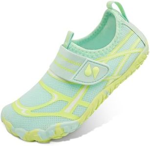 Stelle Kids Water Shoes Boys Girls Swim Hiking Aqua Socks Quick Dry Toddler Barefoot Shoes(Seafoam Pop,10MT)