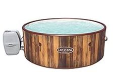 Lay-Z-Spa 60025 Helsinki Hot Tub, 180 AirJet Wood Effect Inflatable Spa with Freeze Shield Year Round Technology and Rapid Heating, 5-7 Person