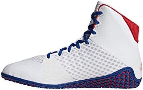 Adidas Men's Mat Wizard 4 Wrestling Shoe, White/Royal/Red, 9.5