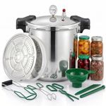 25 Quart Pressure Canner Cooker & Induction Compatible Built-in luxury digital pressure gauge With 1 steaming tray & Pressure release 13 PSI (+/- 5%) | Delivery from DE