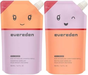 Evereden Kids Haircare Set (Refill): Hair Detangling Shampoo & Conditioner for Children Ages 3+, Plant Protein Peptides & Argan Oil, Vegan, Free from Sulfate, Paraben, Phthalate & Petrolatum