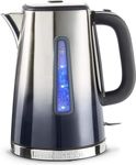 Russell Hobbs Eclipse Stainless Steel & Midnight Blue Ombre 1.7L Electric Cordless Kettle (Quiet & Fast Boil 3KW, Removable washable anti-scale filter, Easy push button lid, Perfect pour spout) 25111