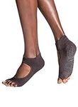 Tucketts Allegro Toeless Non-Slip Grip Socks - Anti Skid Yoga, Barre, Pilates, Home & Leisure, Pedicure - S/M - 1 pair Nude 1