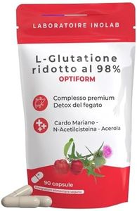 INOLAB Laboratorio Capsule GLUTATIONE gastroresistente + NAC + Cardo Mariano + Acerola Bio | Immunità Antiossidante Anti-invecchiamento