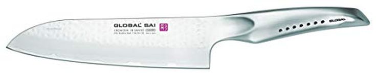 Global SAI-03 Santoku Knife, 7-1/2", Silver