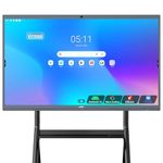 JAV Smart Board Interactive Whiteboard for Classroom Office Home, 4K UHD 8+128GB Touchscreen Smartboard with Built-in EDLA Licensed, Wi-Fi & Bluetooth(Wall Mount Included)