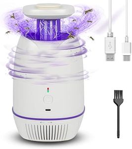 Mosquito Insect Zapper Fly Trap - Decorative Effective Repellent - Safe for Kids&Pets - Easy to Clean - Decorative Quiet Repellent - Portable Bug Zapper UV Lamp with Attractant - Indoor - ON/Off Fan