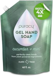 Puracy Organic Hand Soap, Professional Hand Washers We've All Become, Moisturizing Natural Gel Hand Wash Soap, Liquid Hand Soap Refills for Soft Skin (Refill Cucumber & Mint, 48 Ounce)