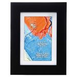 Kiera Grace Classic Langford Wooden Picture Frame, 5" x 7", Black
