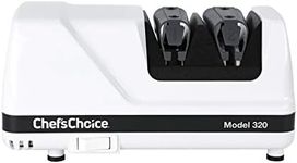 Chef'sChoice FlexHone/Strop Professional Electric Knife Sharpener 20-Degree Straight-Edge and Serrated Knives, 2-Stage, White